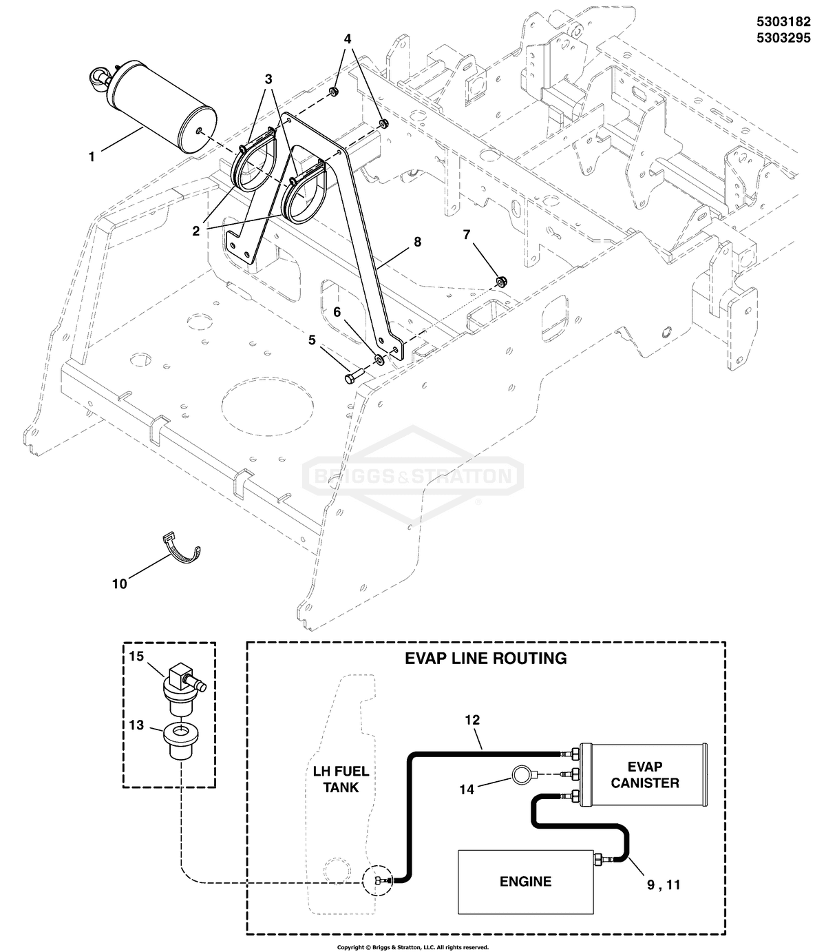 Ferris Canister-Carb0n diagram, part 313036GS