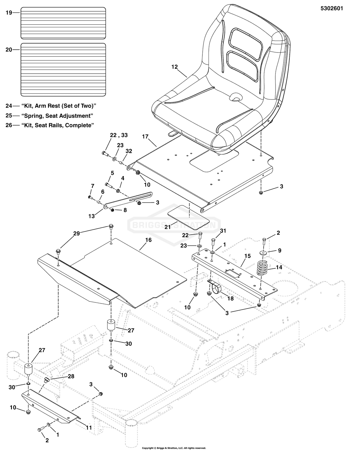 Ferris Mount Vibration diagram, part 35097GS