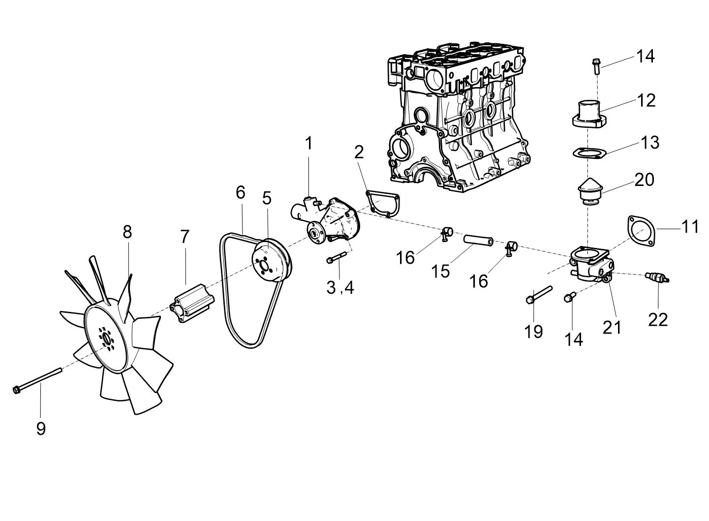LS Tractor Thermostat Egq135 diagram, part 40007663