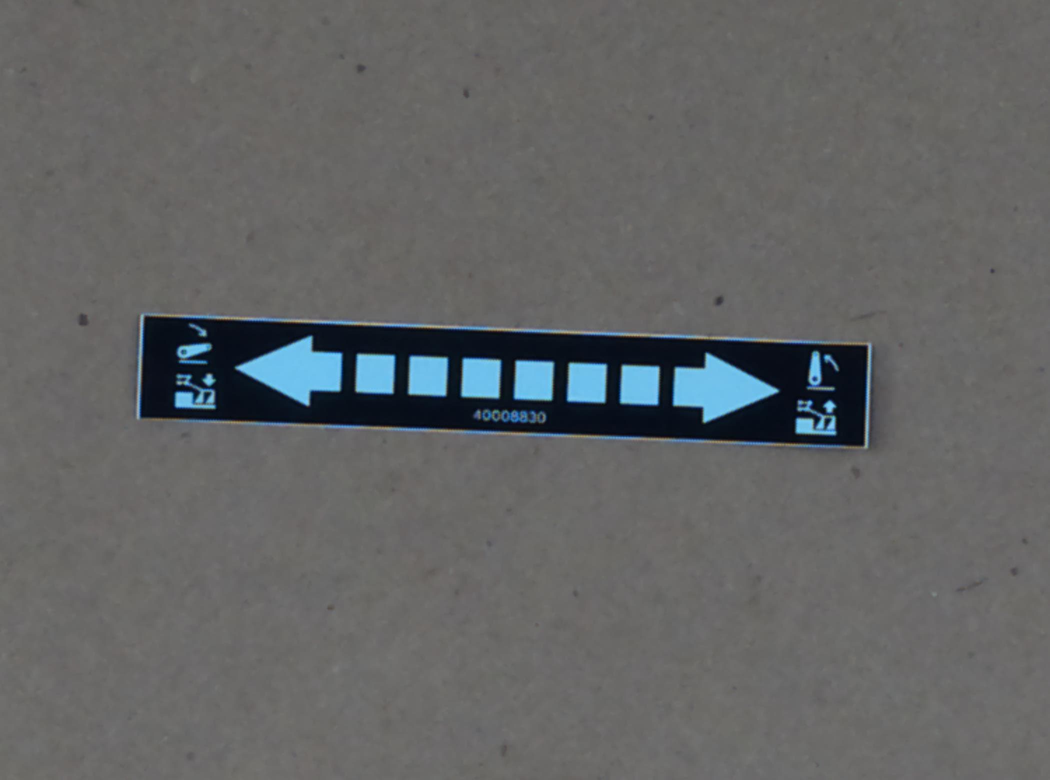 Decal Hydraulic+Draft TRG980