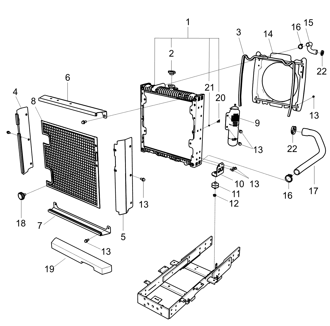 Bracket Radiator Trg170