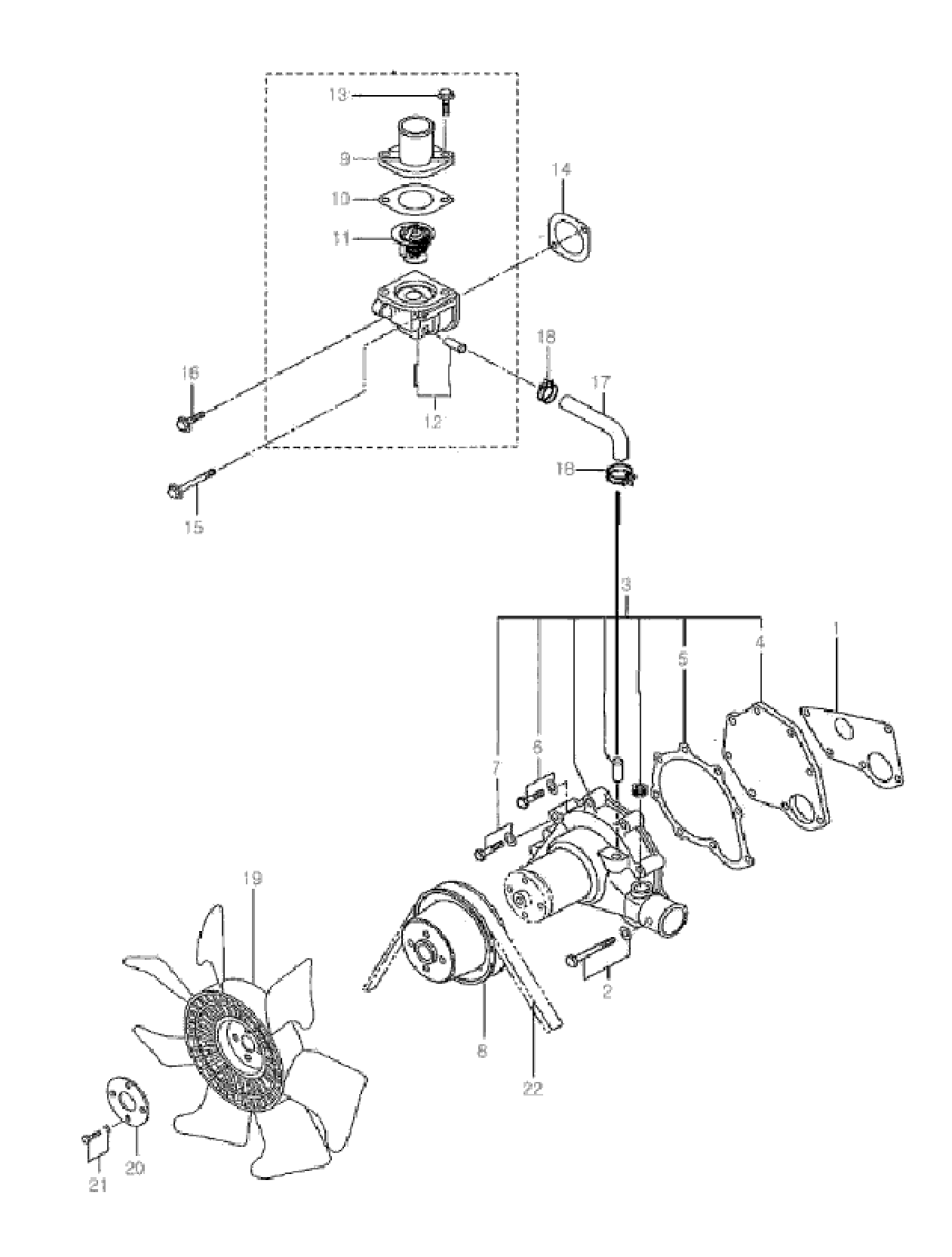 LS Tractor Thermostat 32a4602100 MHI diagram, part 40109484