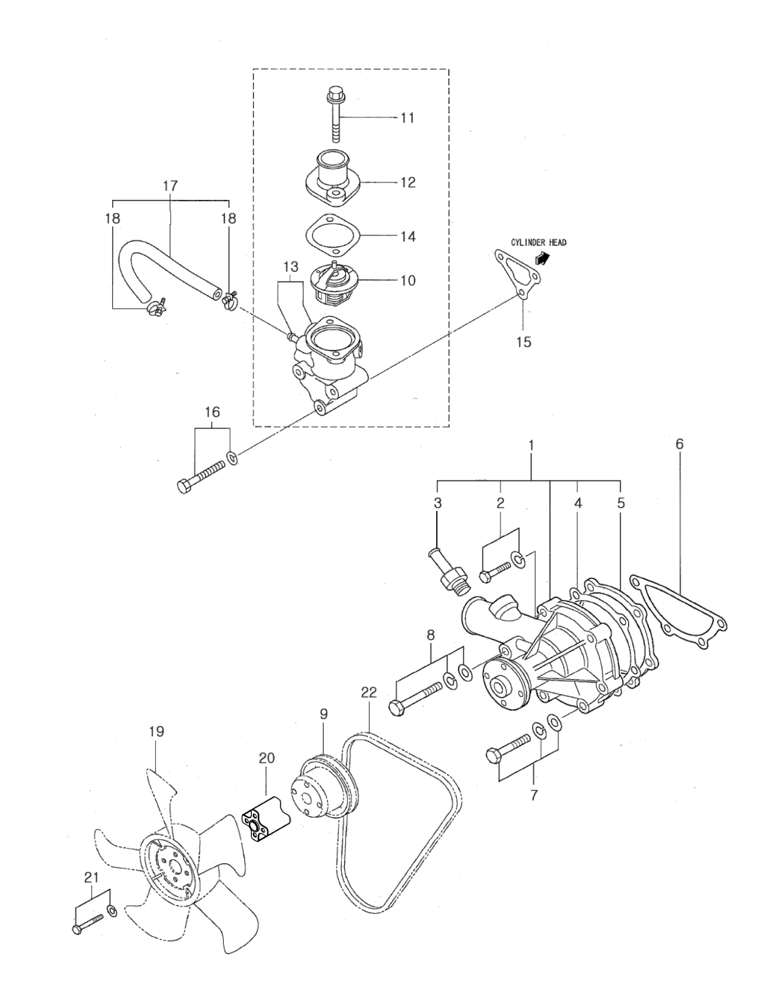 LS Tractor Thermostat K6516441 MHI diagram, part 40225132