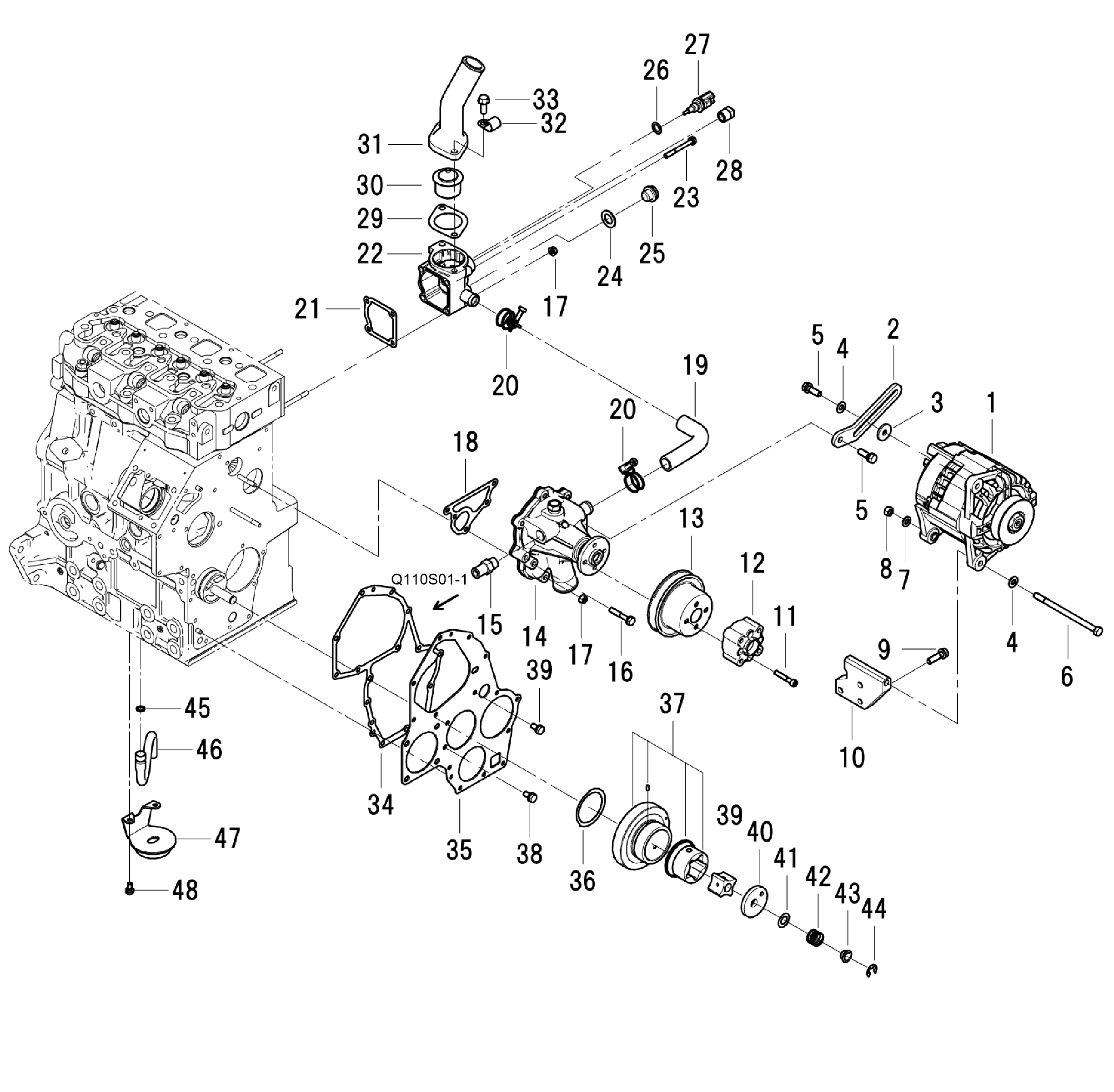 LS Tractor Thermostat Ism 145206230 Perkins diagram, part 40285546