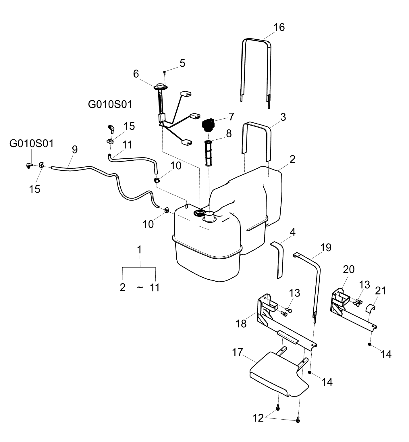 Tank Assy Fuel(95ps) G040