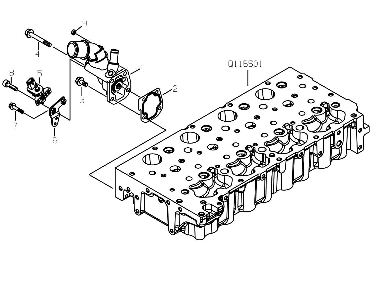 LS Tractor Thermostat 5801964574 Cnh diagram, part 40344760