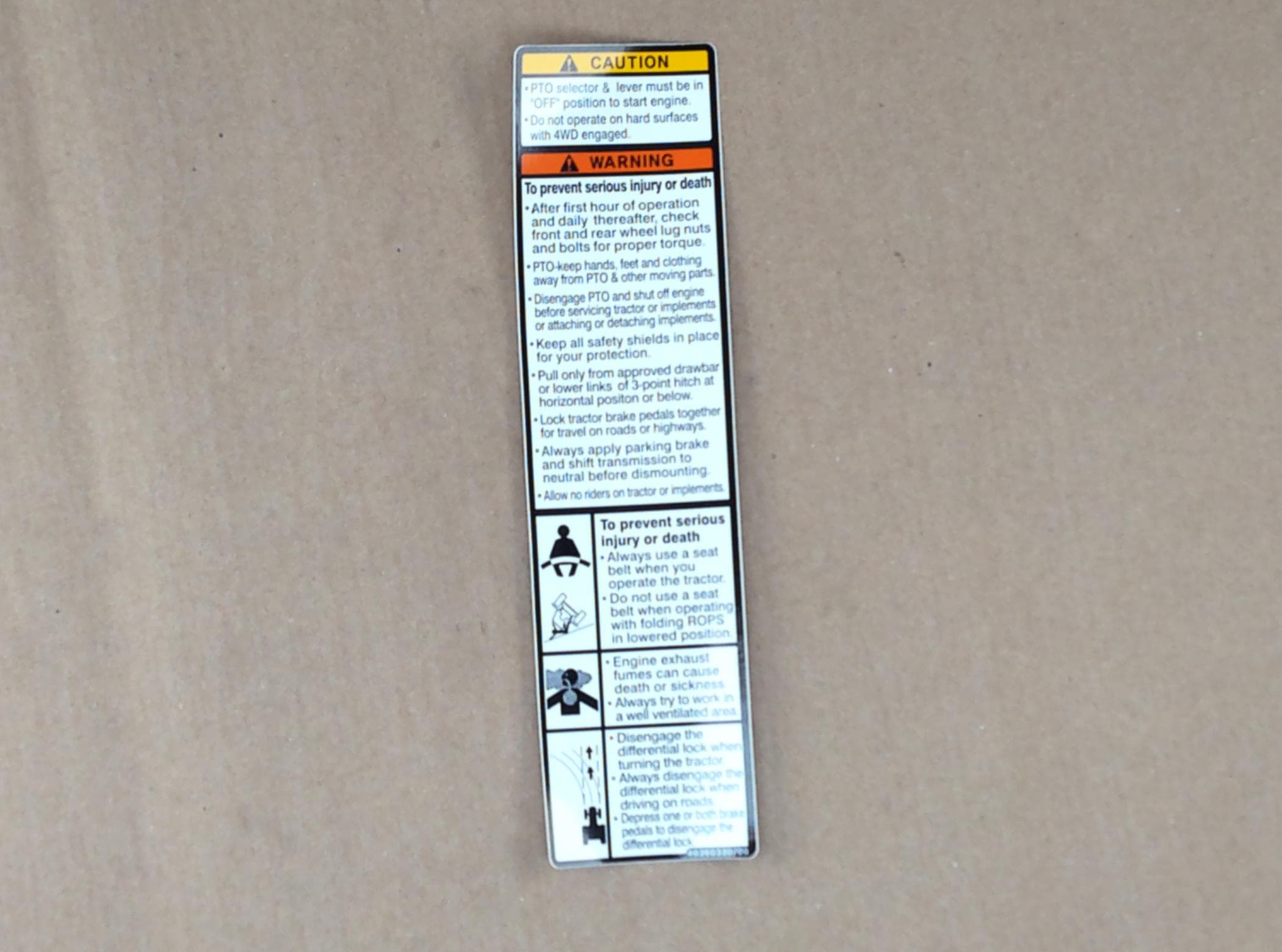 Decal Driver Cau(e) Trg980