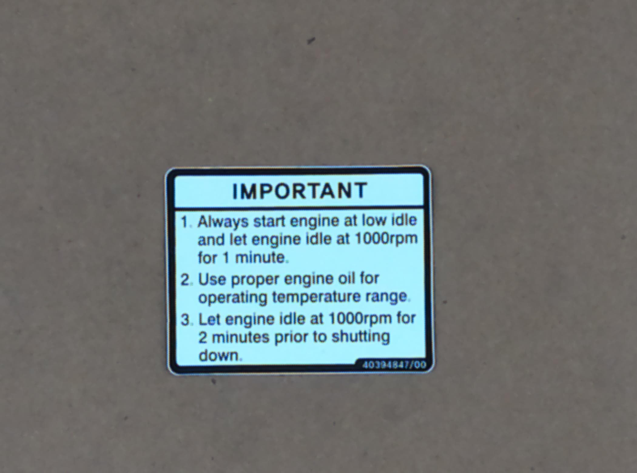 Decal Turbo Caution