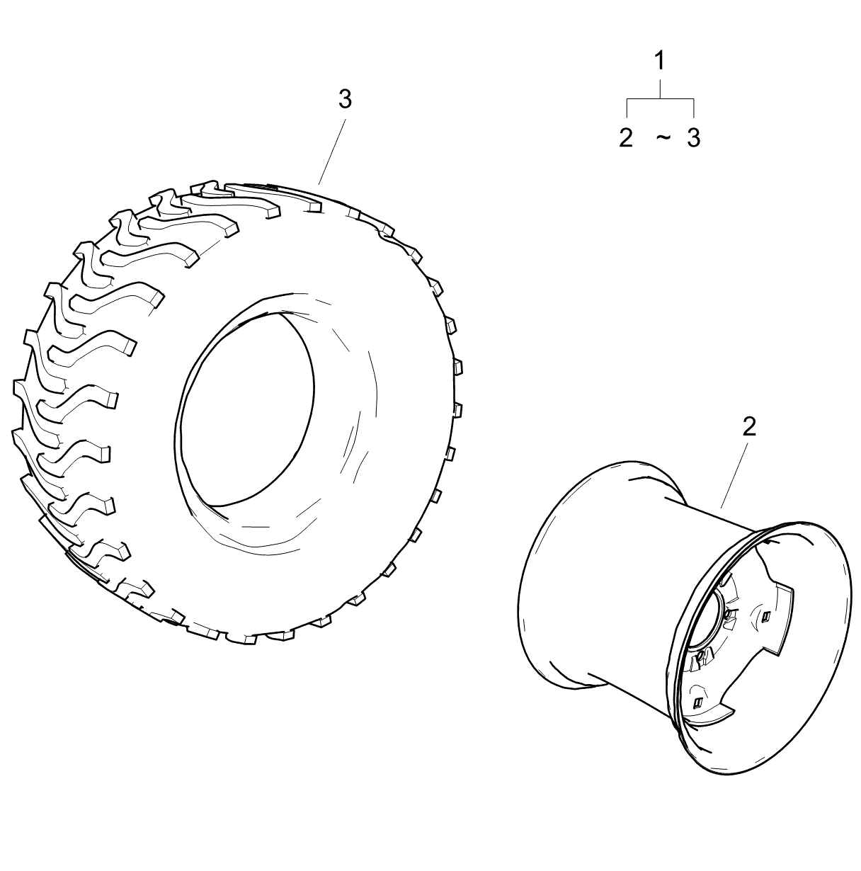 Tire Assy 12x12(4pr) Mt1 G490