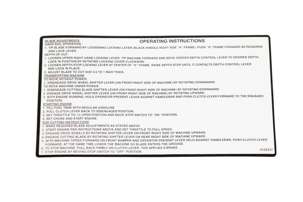 Label-Operation Info Jr Sod