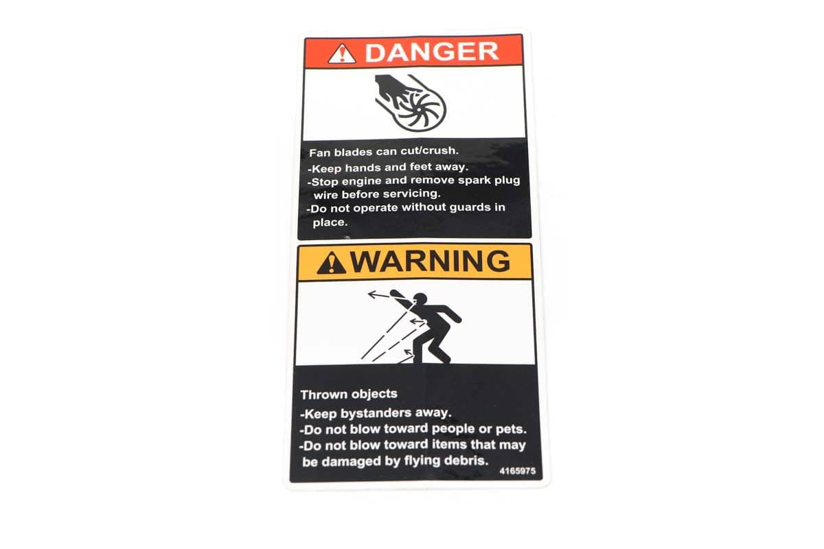 Label-Warn-Dang Blower