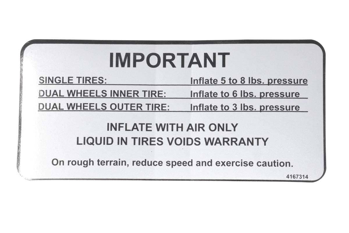 Decal-Tire Pressure, 440