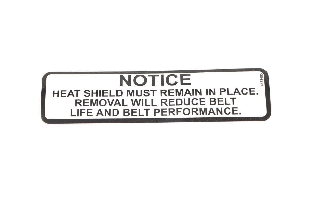 Label-Heat Shield