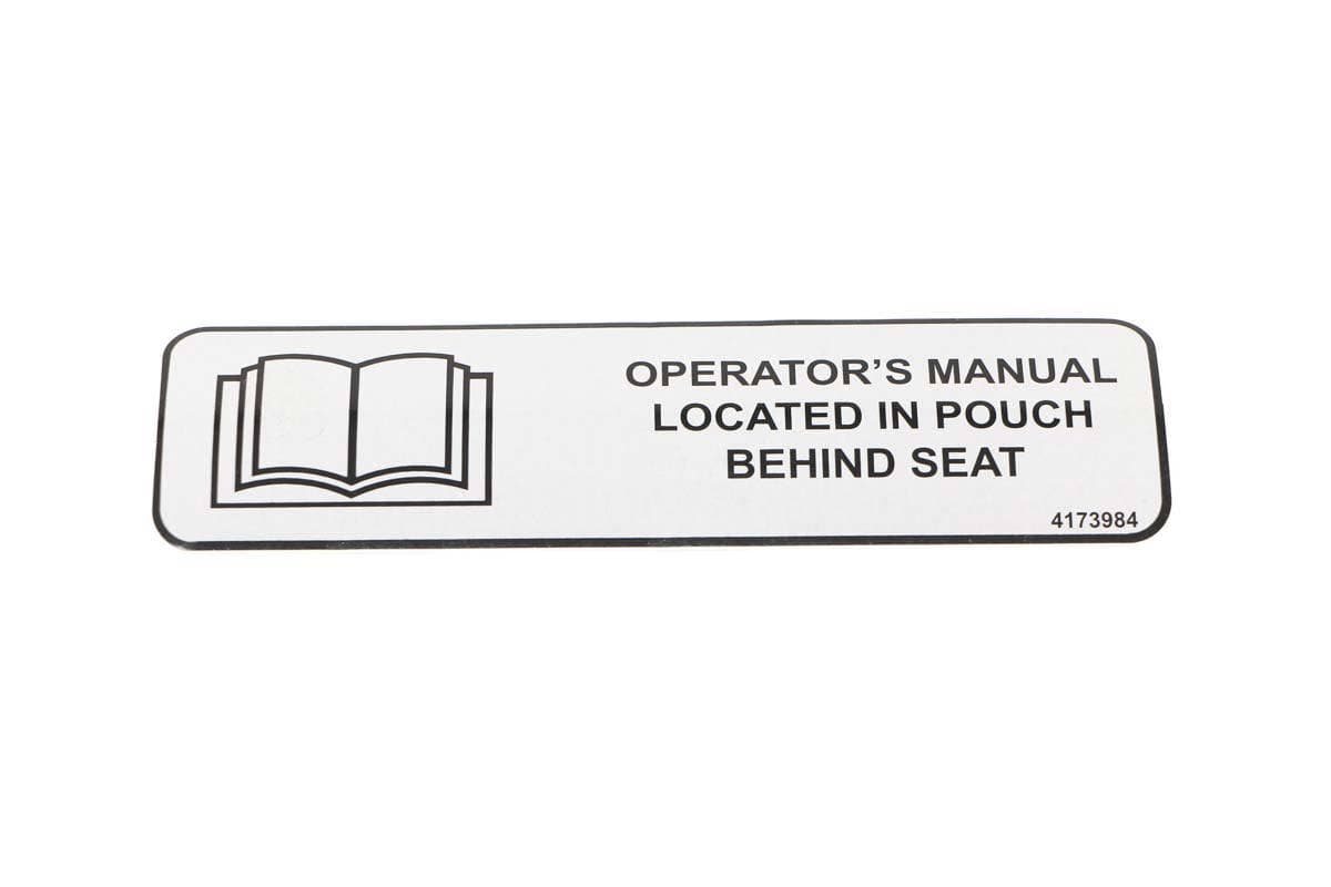 Decal-User Manual Location