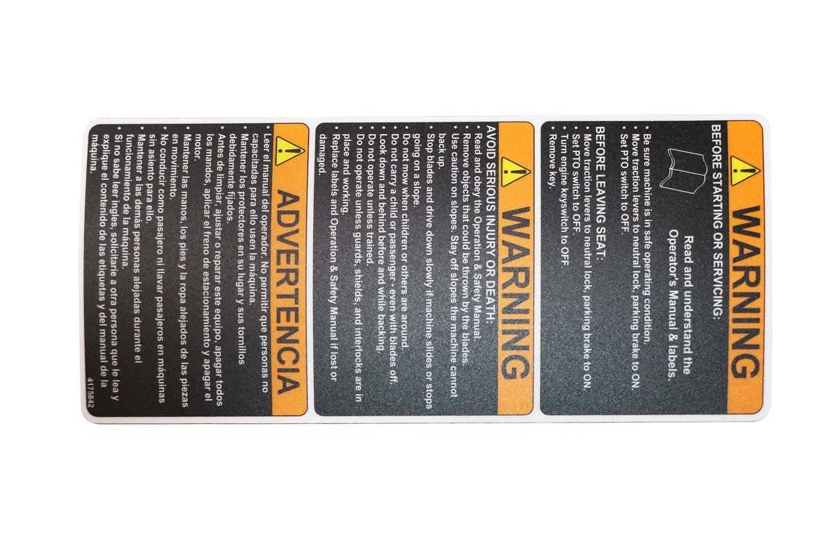 Label-Footplate Warning