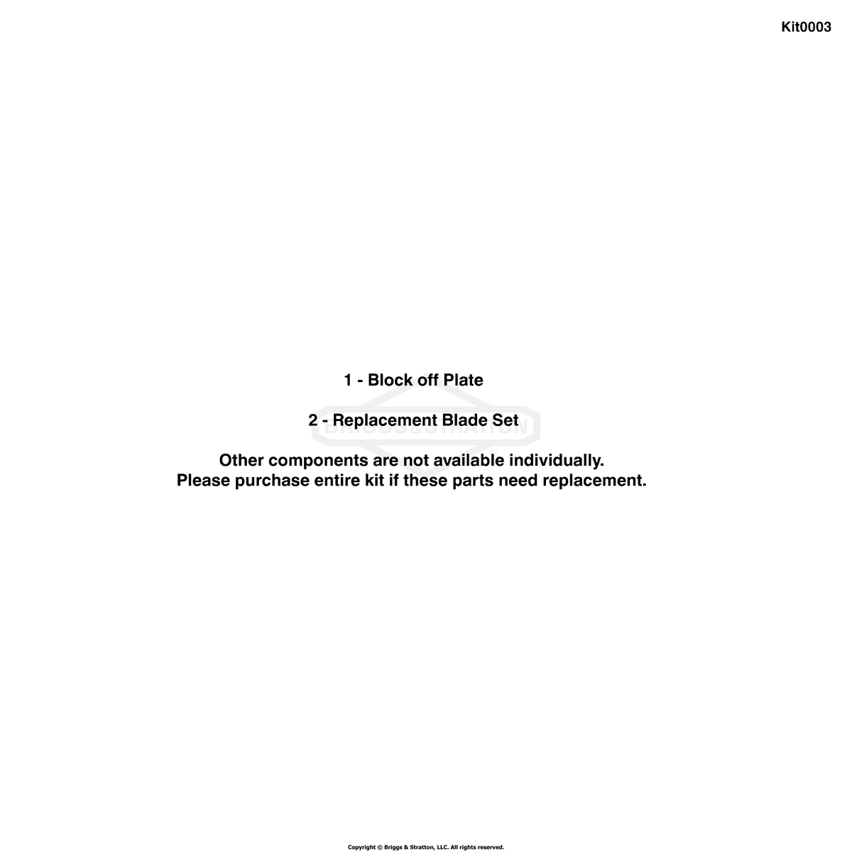 Ferris 61" Deck Mulch Blade Set diagram, part 5103305S