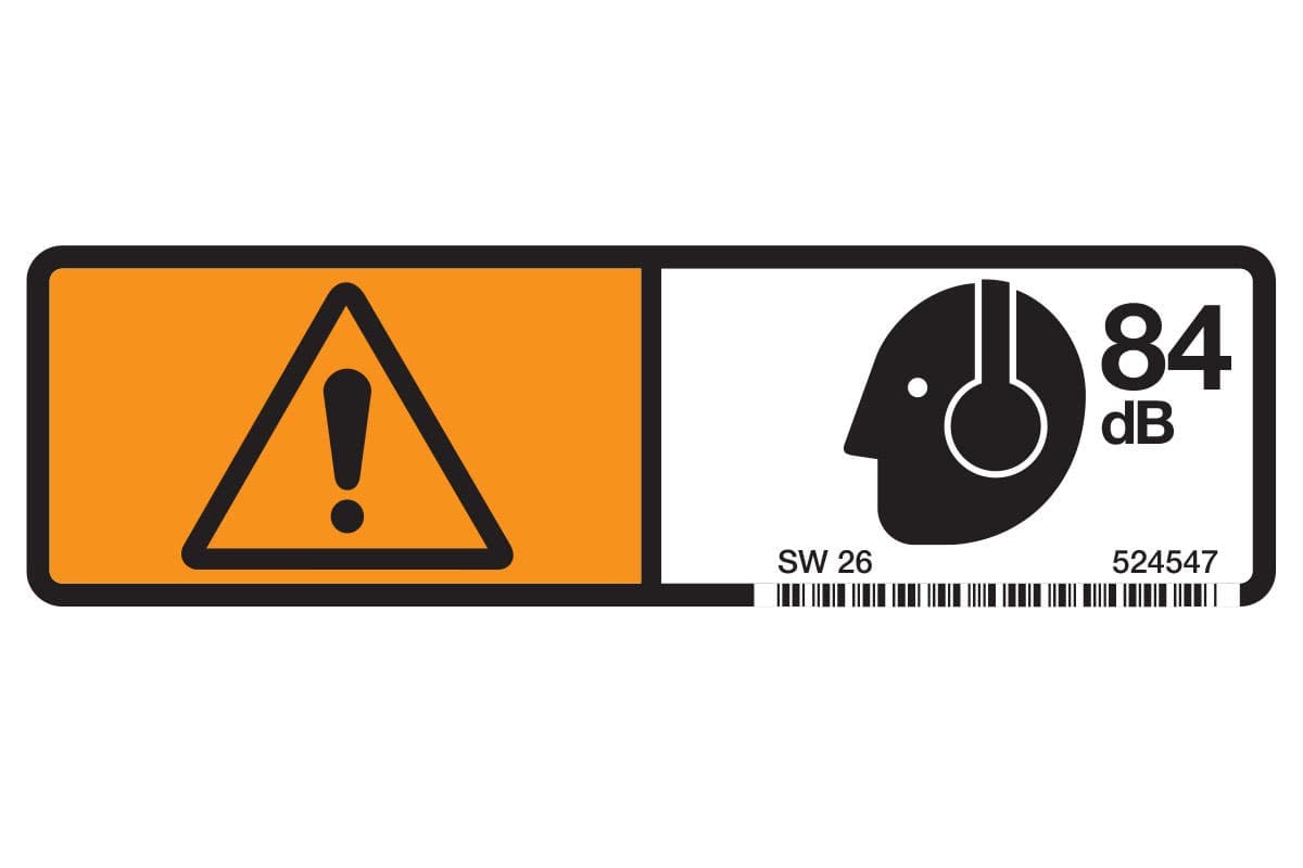 Decal Warn-Hearing 84 Db