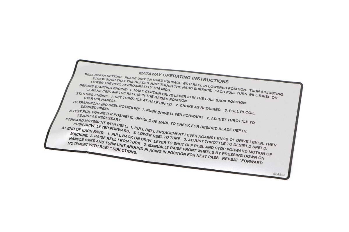 Decal Op Inst 544283A Mataway