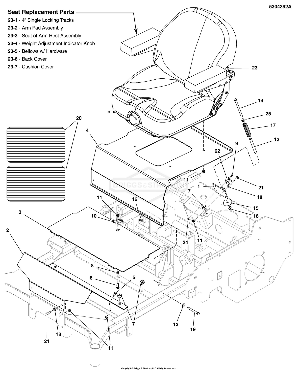 Ferris Assm, Seat Plate W/ Decal, F320z-Dom diagram, part 5601014