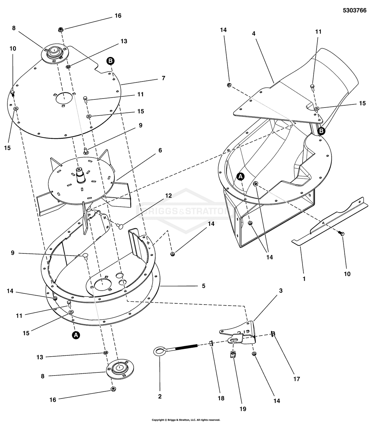 Ferris KIT, TMAX, FAN UPDATE diagram, part 5601360