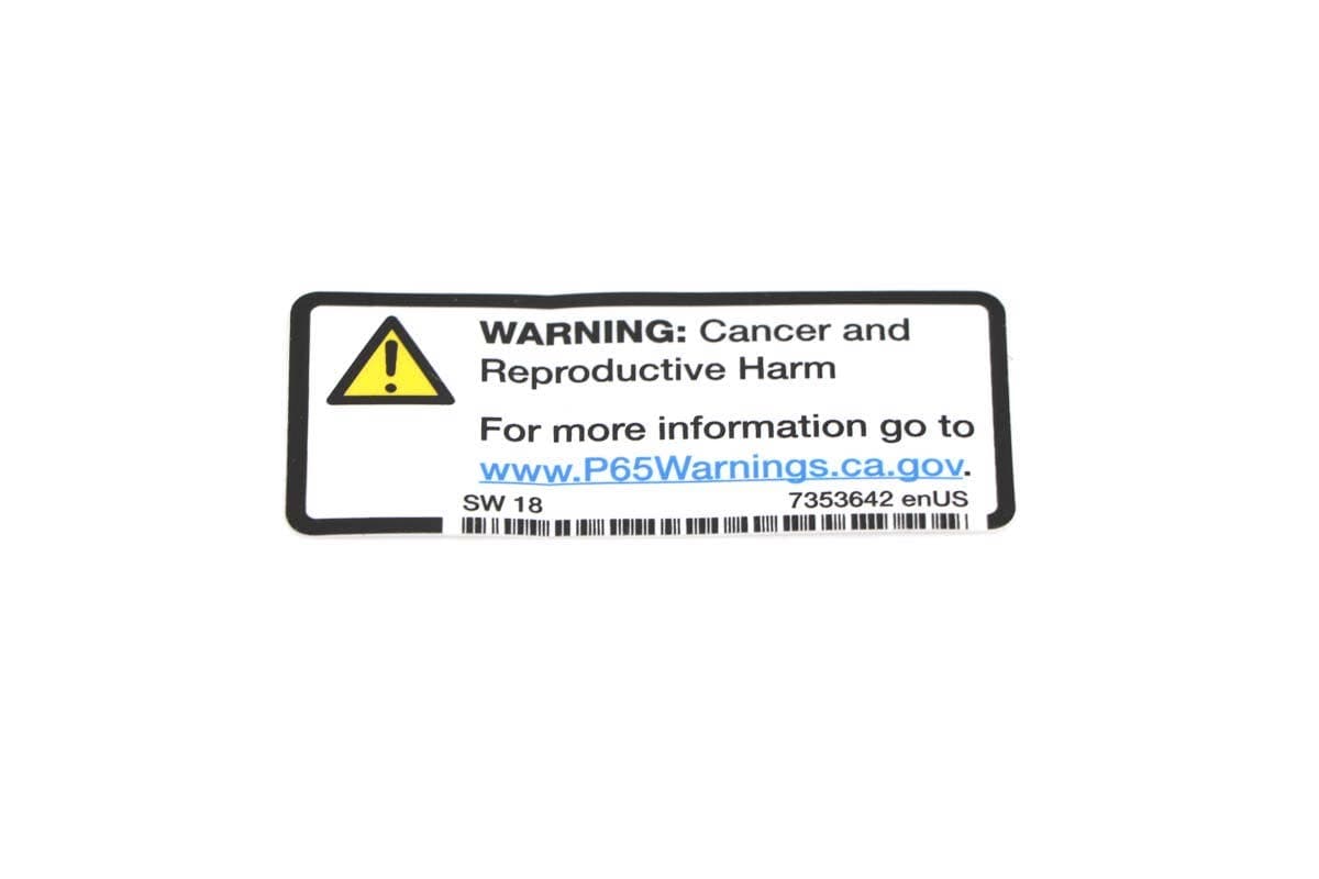 Decal Warning