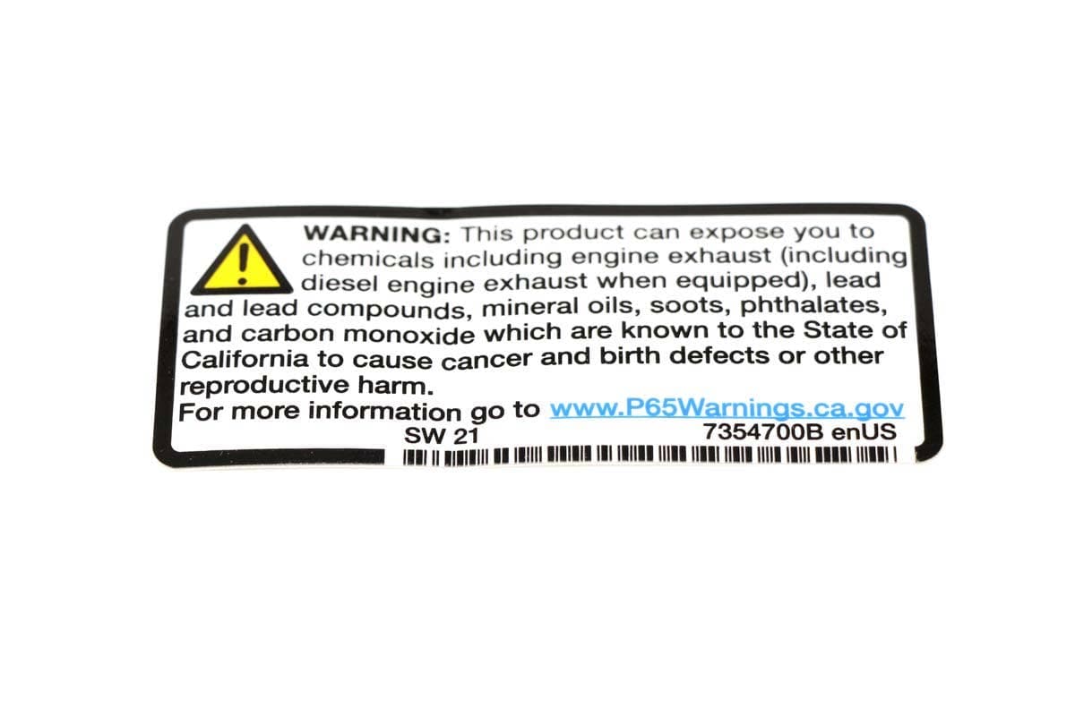 Decal Warning Chemical