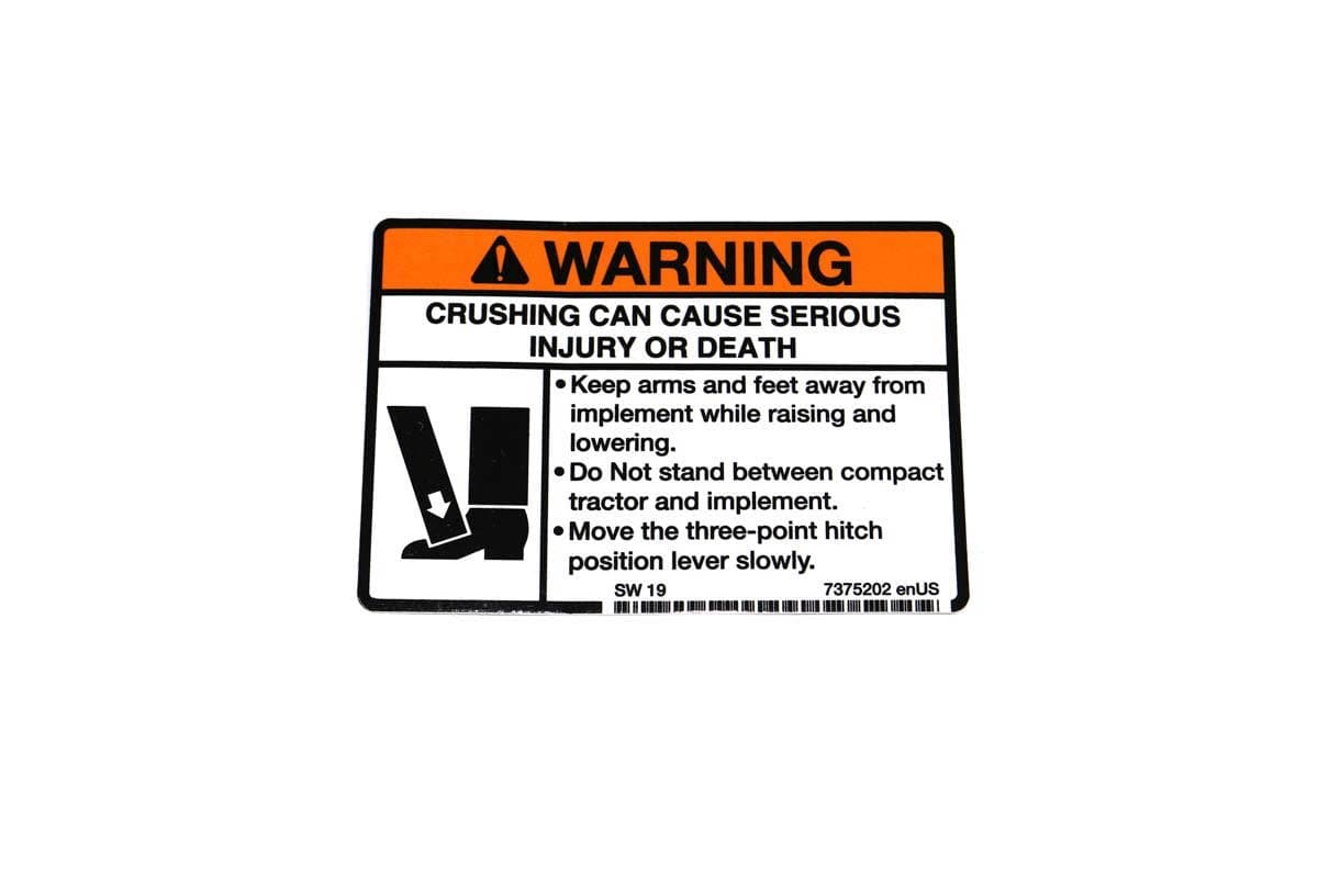 Decal Warning 3PT