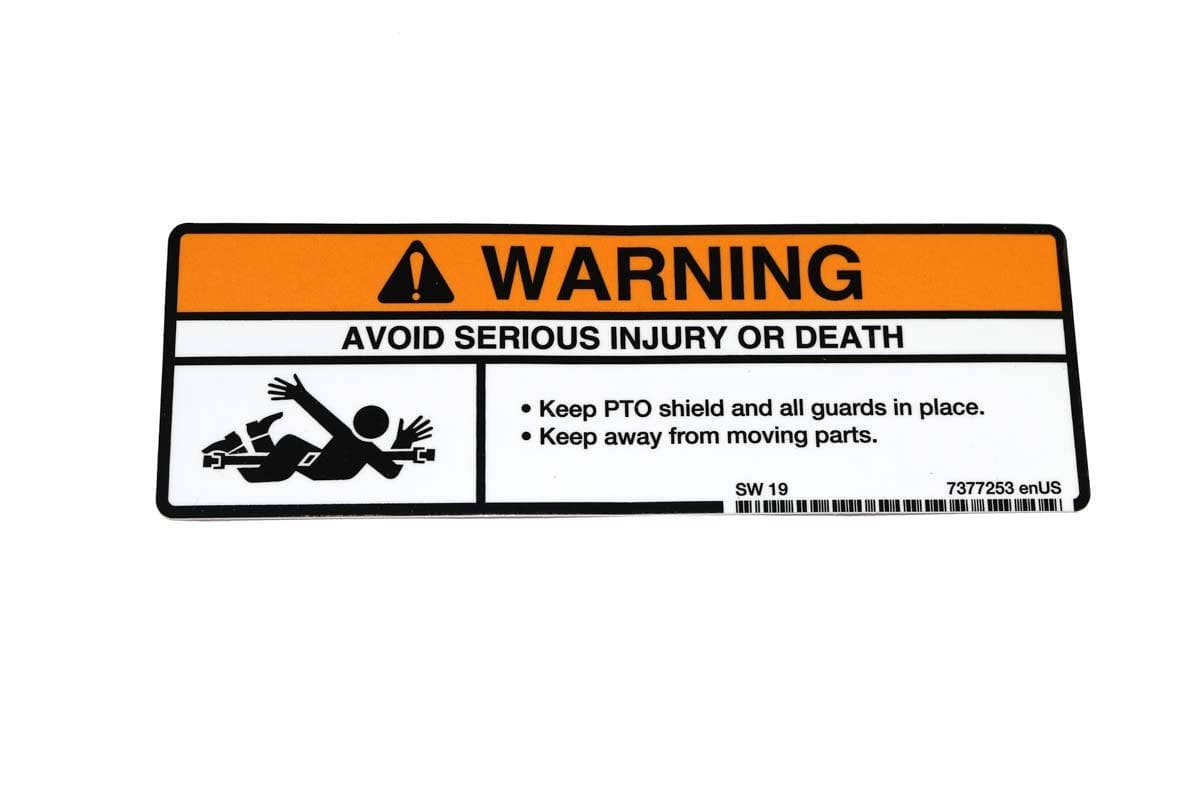 Decal Warn PTO/Draw