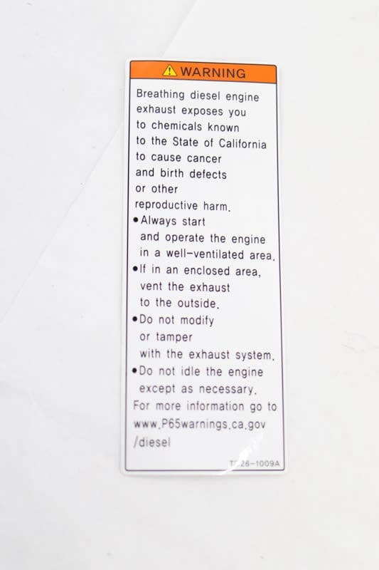 Decal Warning