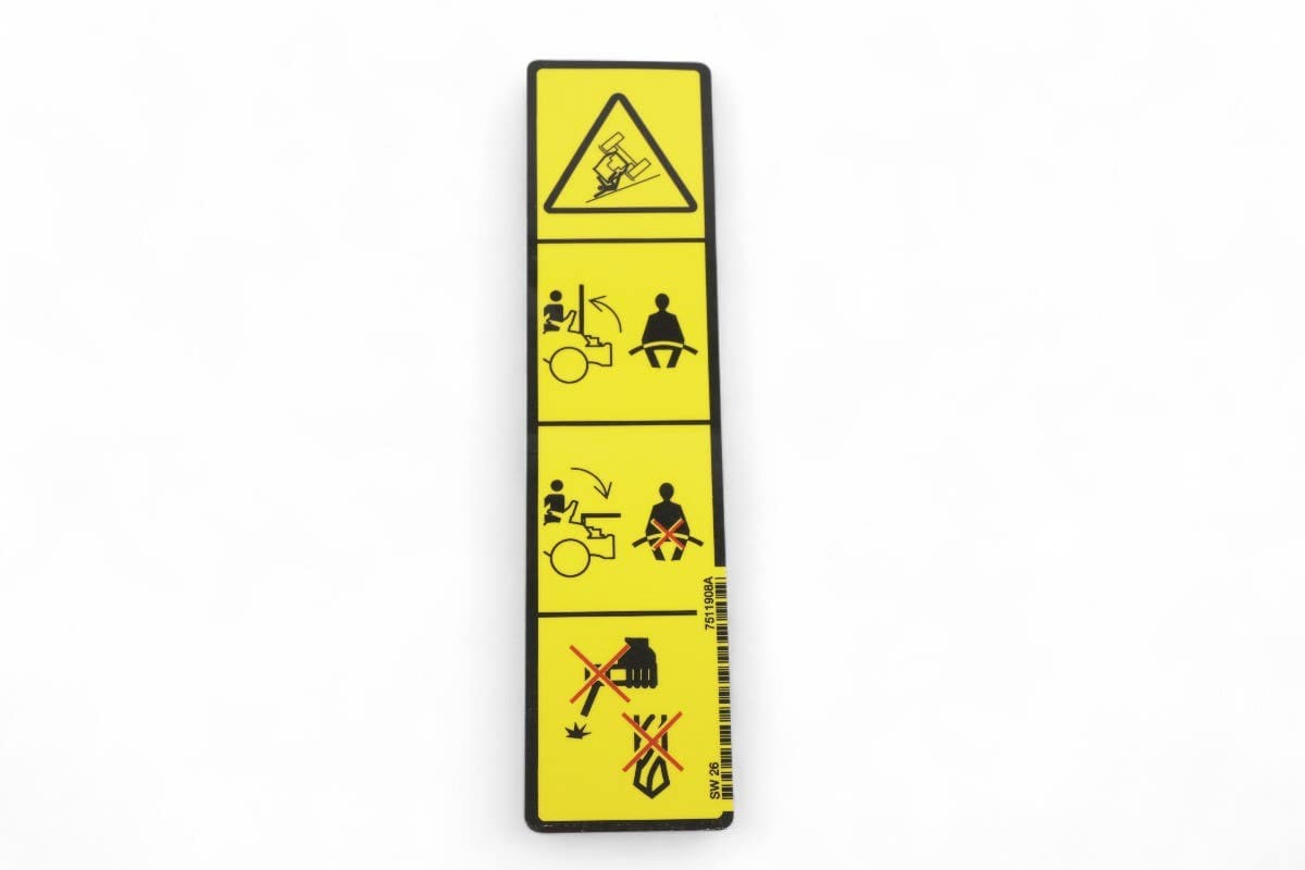 Decal Warning Folding ROPS Pictorial