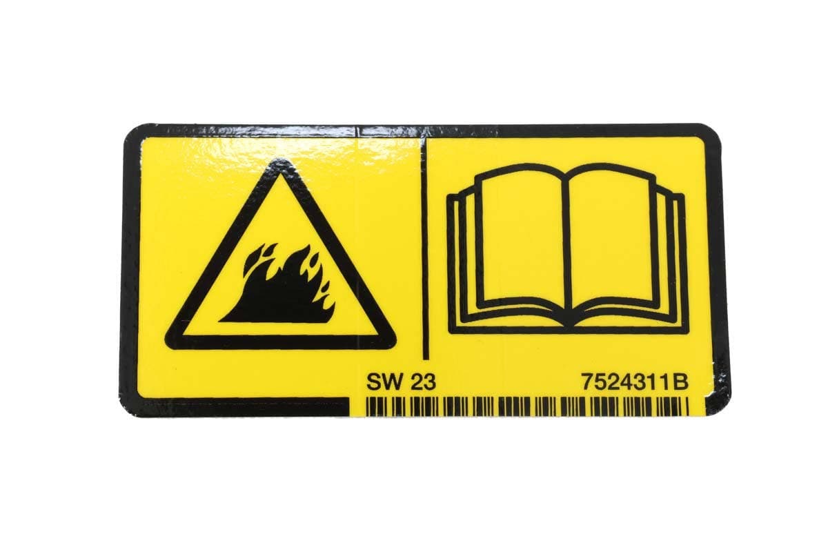 Decal Warning Debris Removal