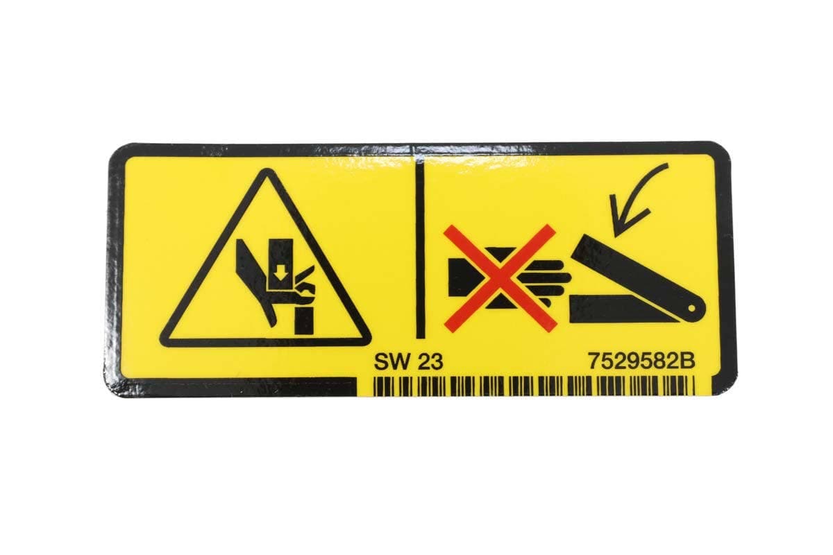 Decal Warning Pinch