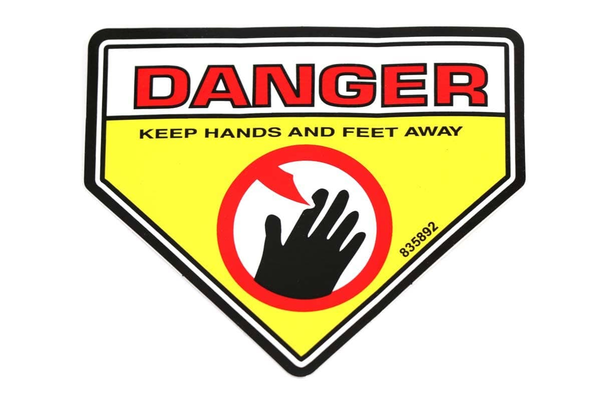 Label Danger Hands Feet