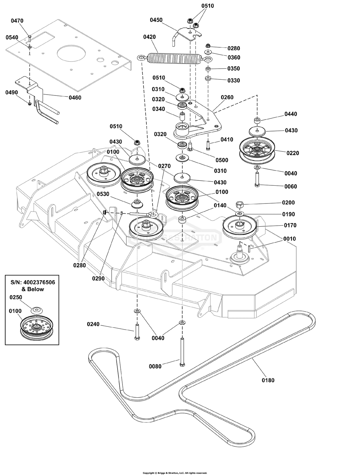 Ferris Belt, Drive diagram, part 84003642