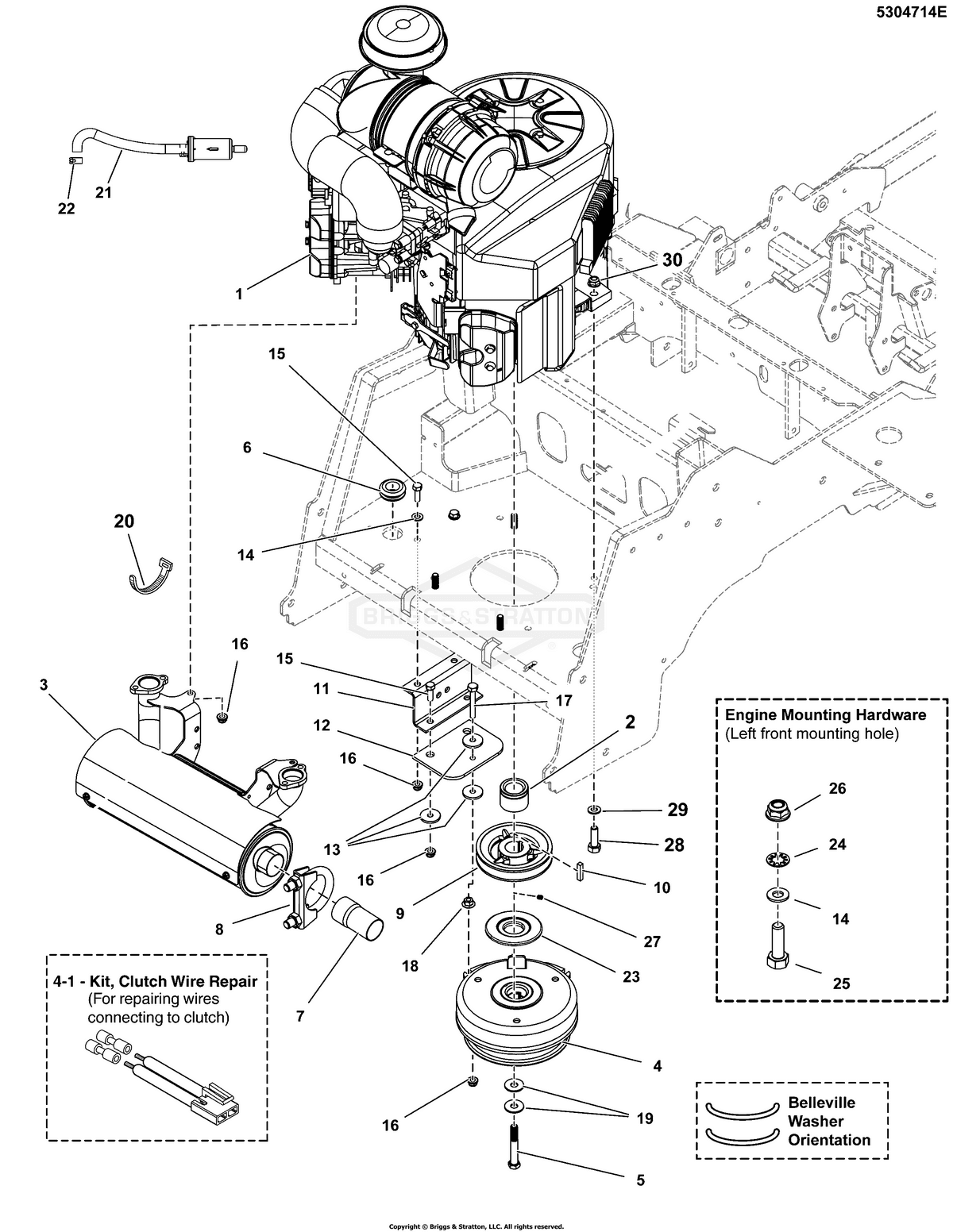 Ferris Clutch diagram, part 84006412