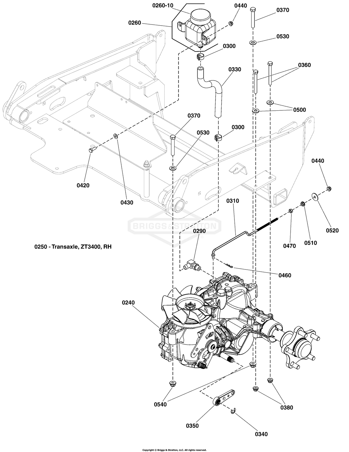 Ferris Transaxle diagram, part 84008005