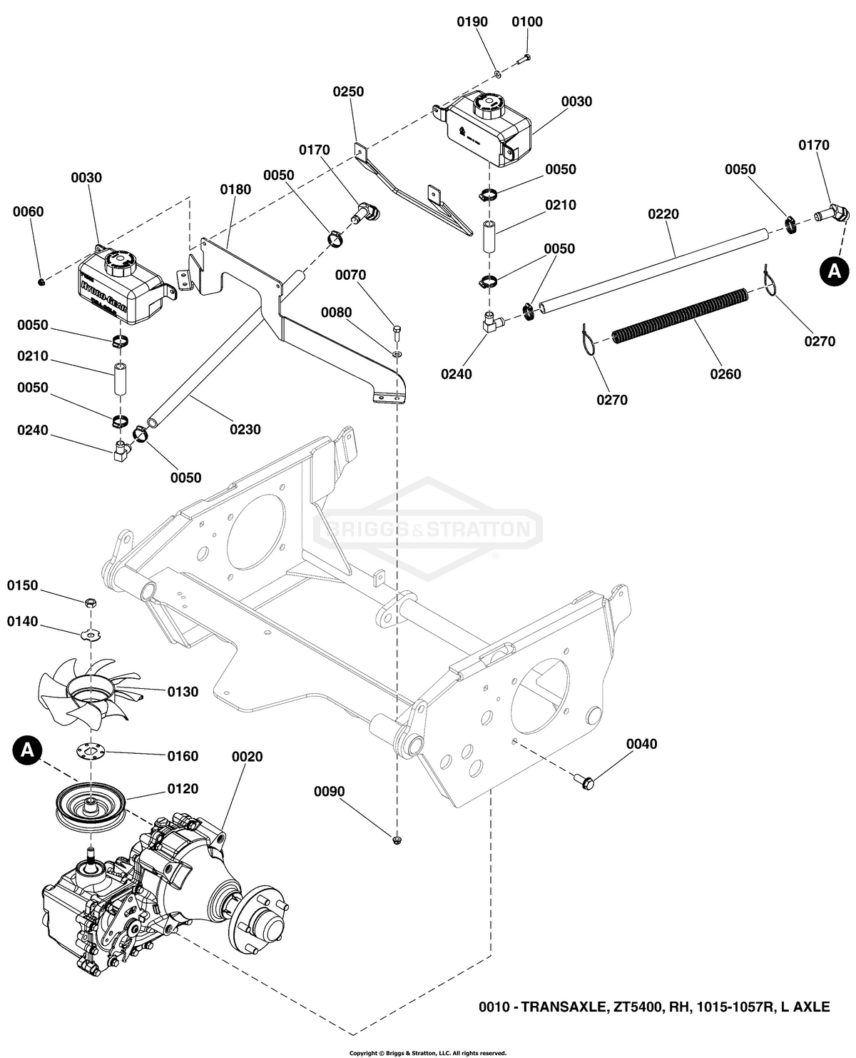 Ferris Transaxle diagram, part 84008008