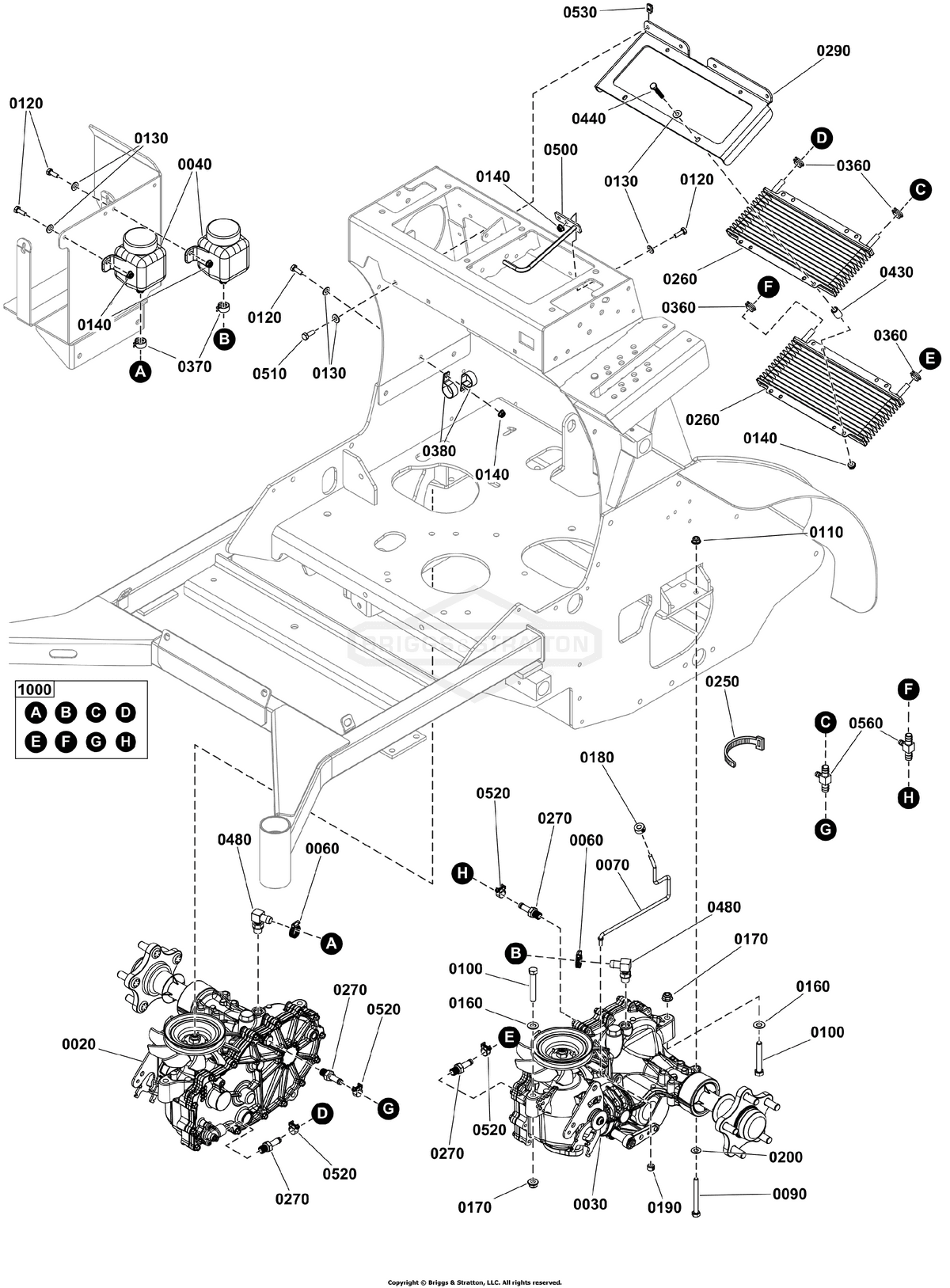 Ferris Transaxle diagram, part 84008565