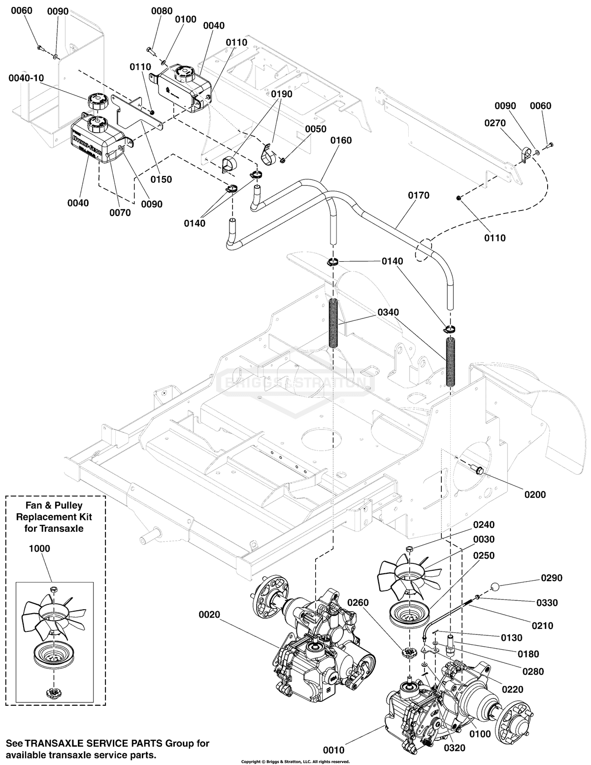 Ferris Transaxle diagram, part 84008731