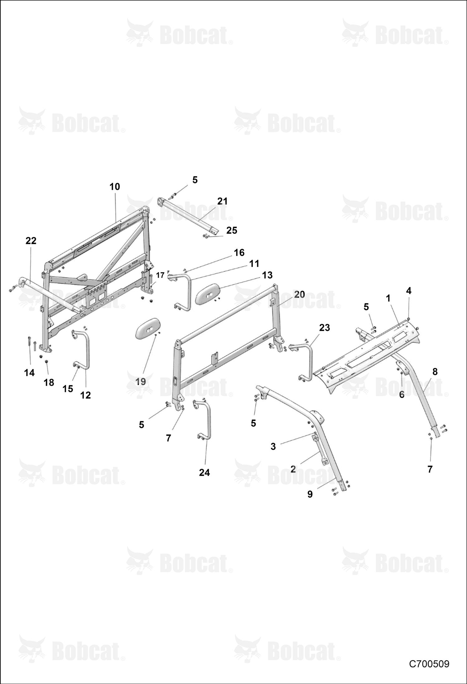 Flange, Headrest, Blk