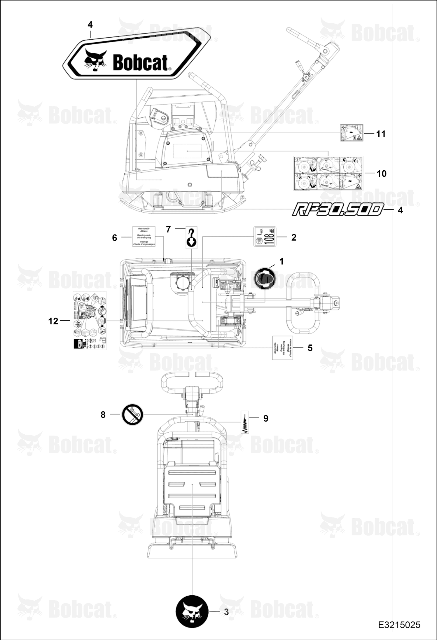 Decal Kit, Bobcat 7419443 Rp30.50