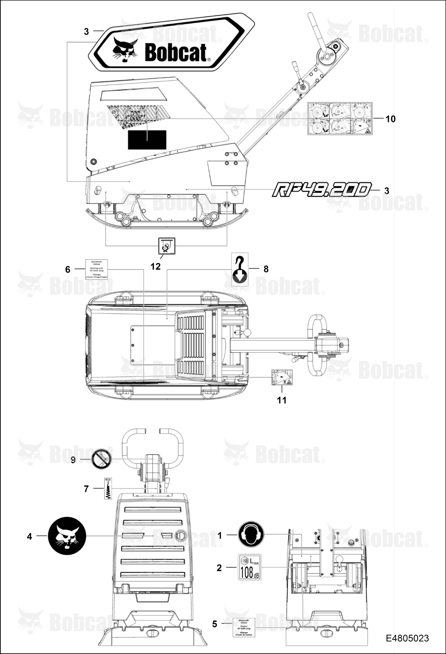 Decal Kit, Bobcat 7419448 Rp49.20d
