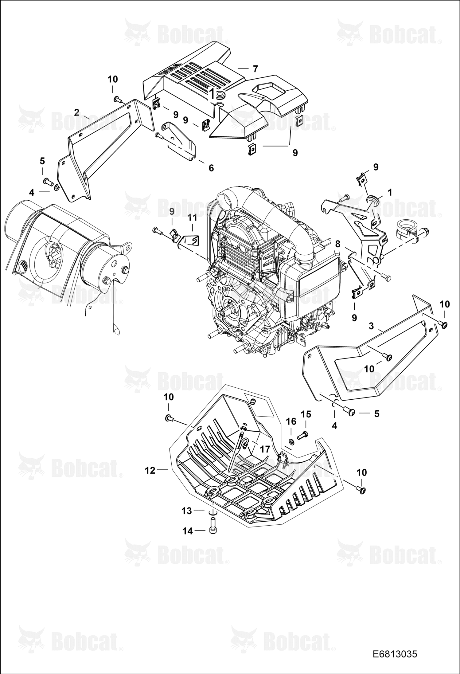 Guard, Bobcat Motor Top