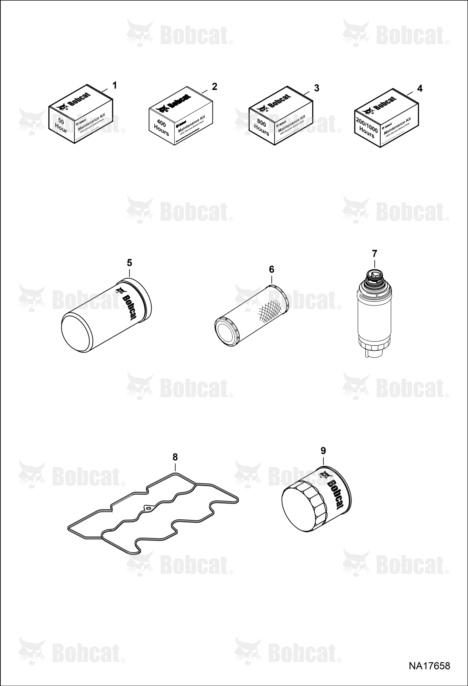 Kit Maintenance 200/1000 Hr