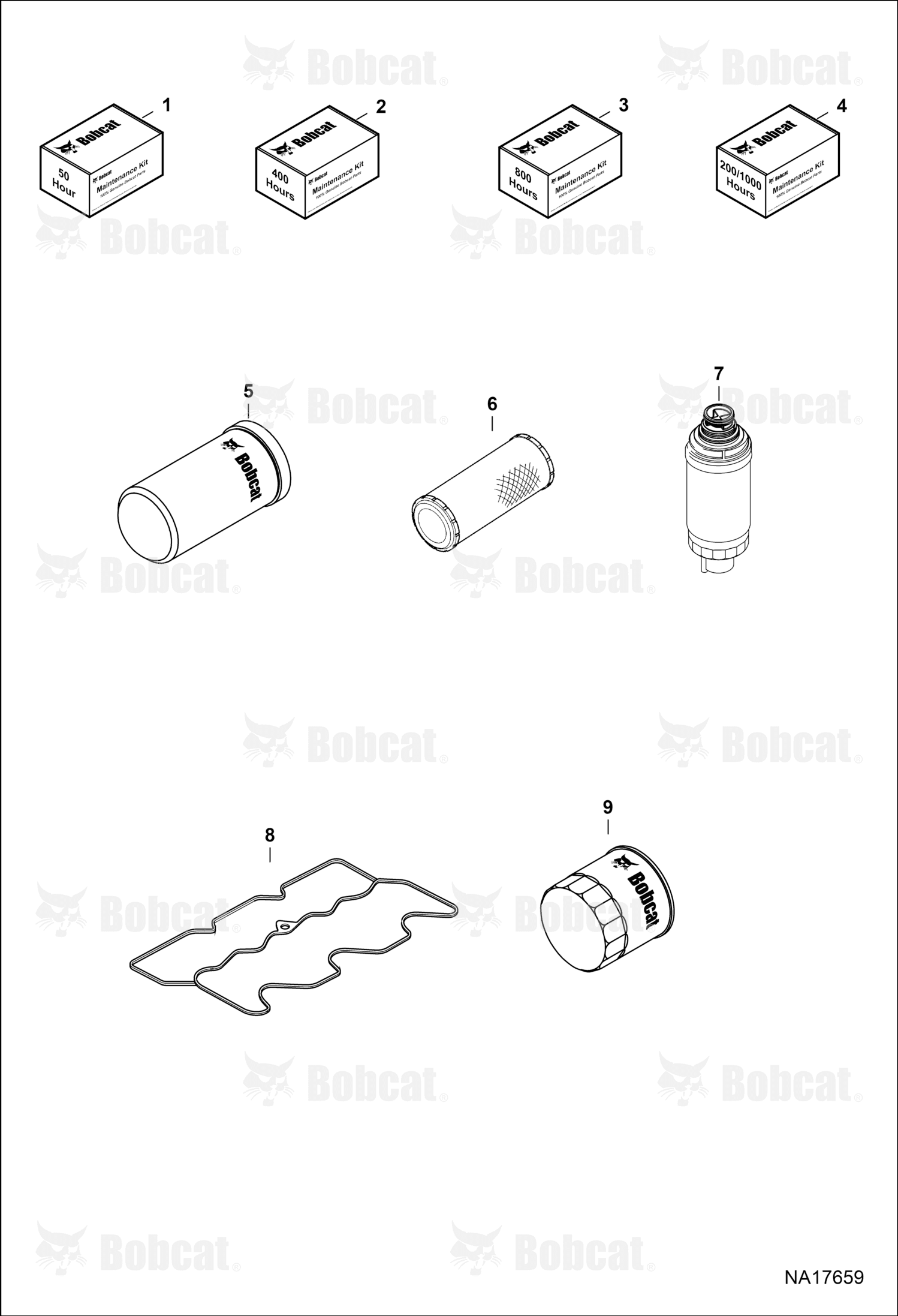 Kit Maintenance 200/1000 Hr