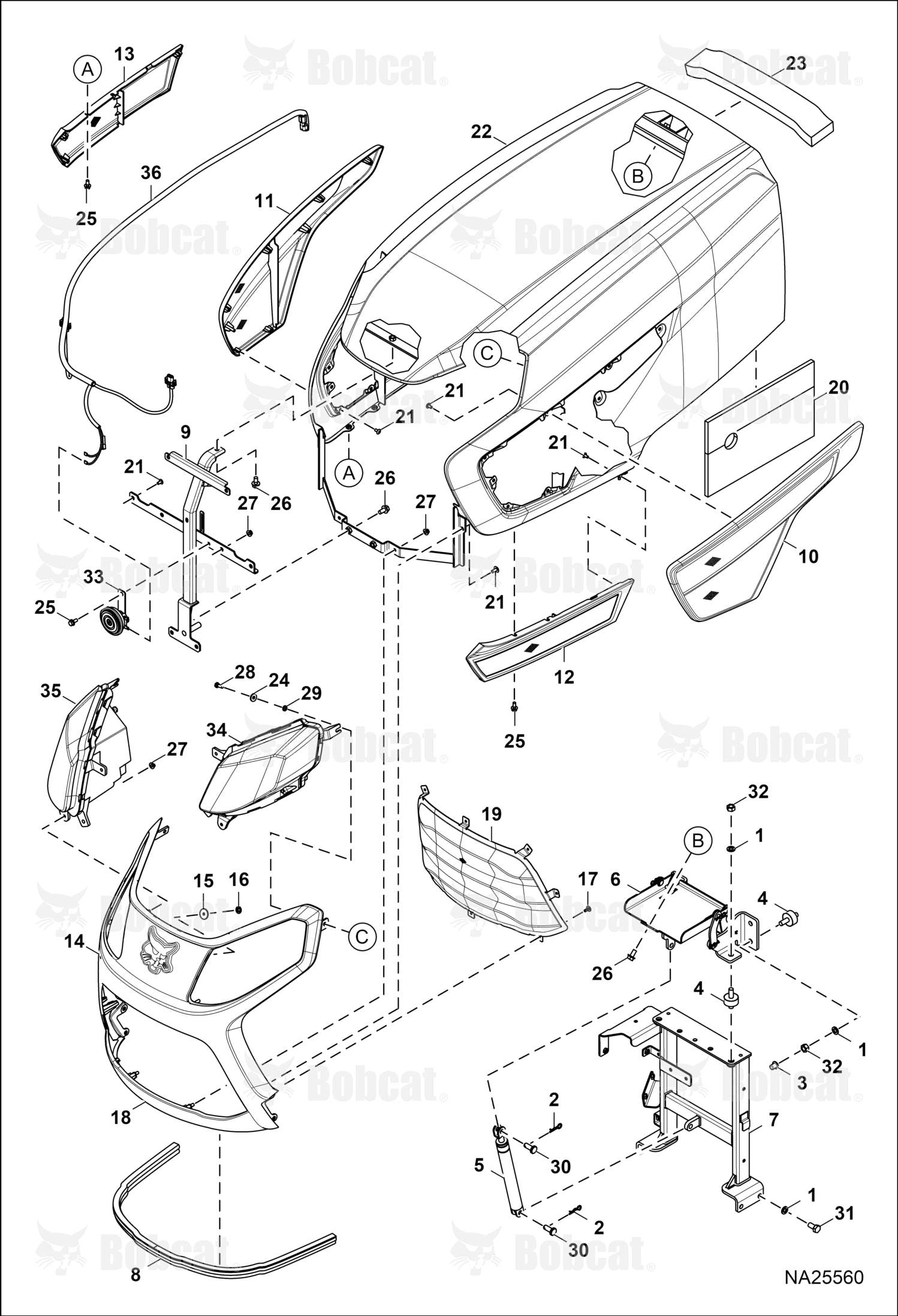 Light Front Left Hand Assembly
