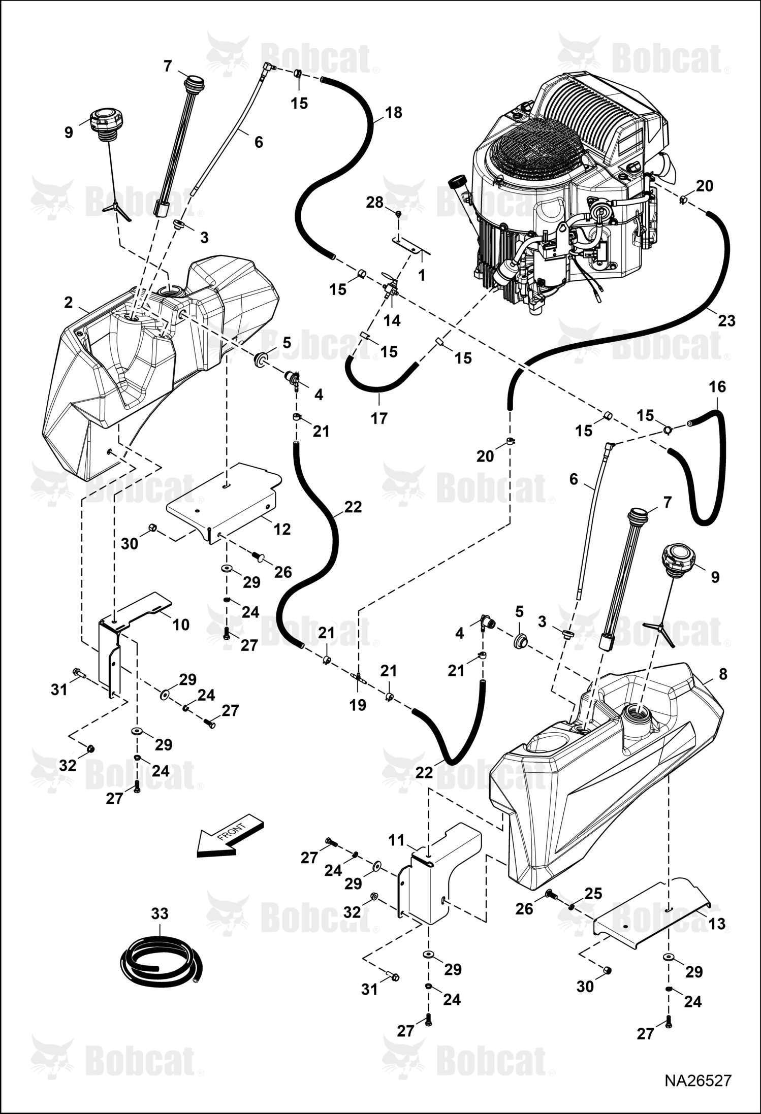 Bracket Tank Spacer Front Left Hand