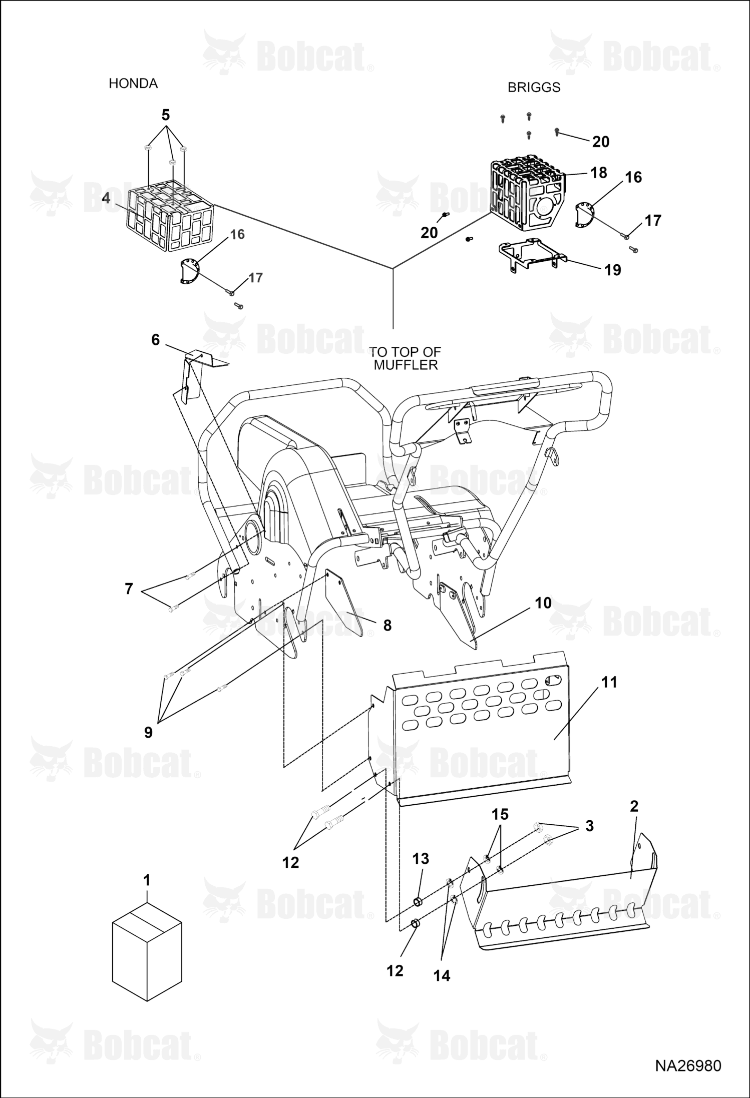 Muffler Guard Bracket Bs La