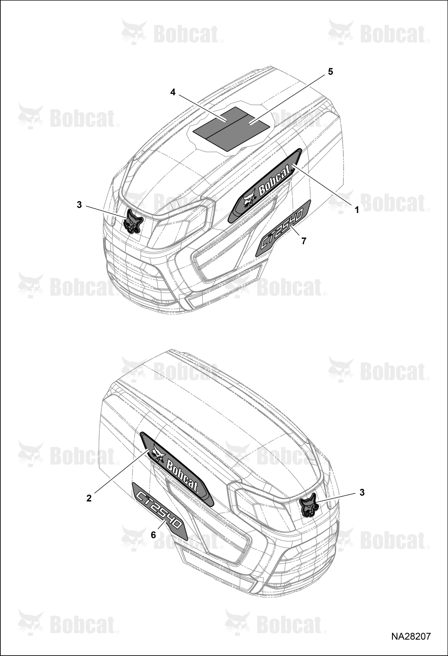 Decal Model Ct2540 Left Hand
