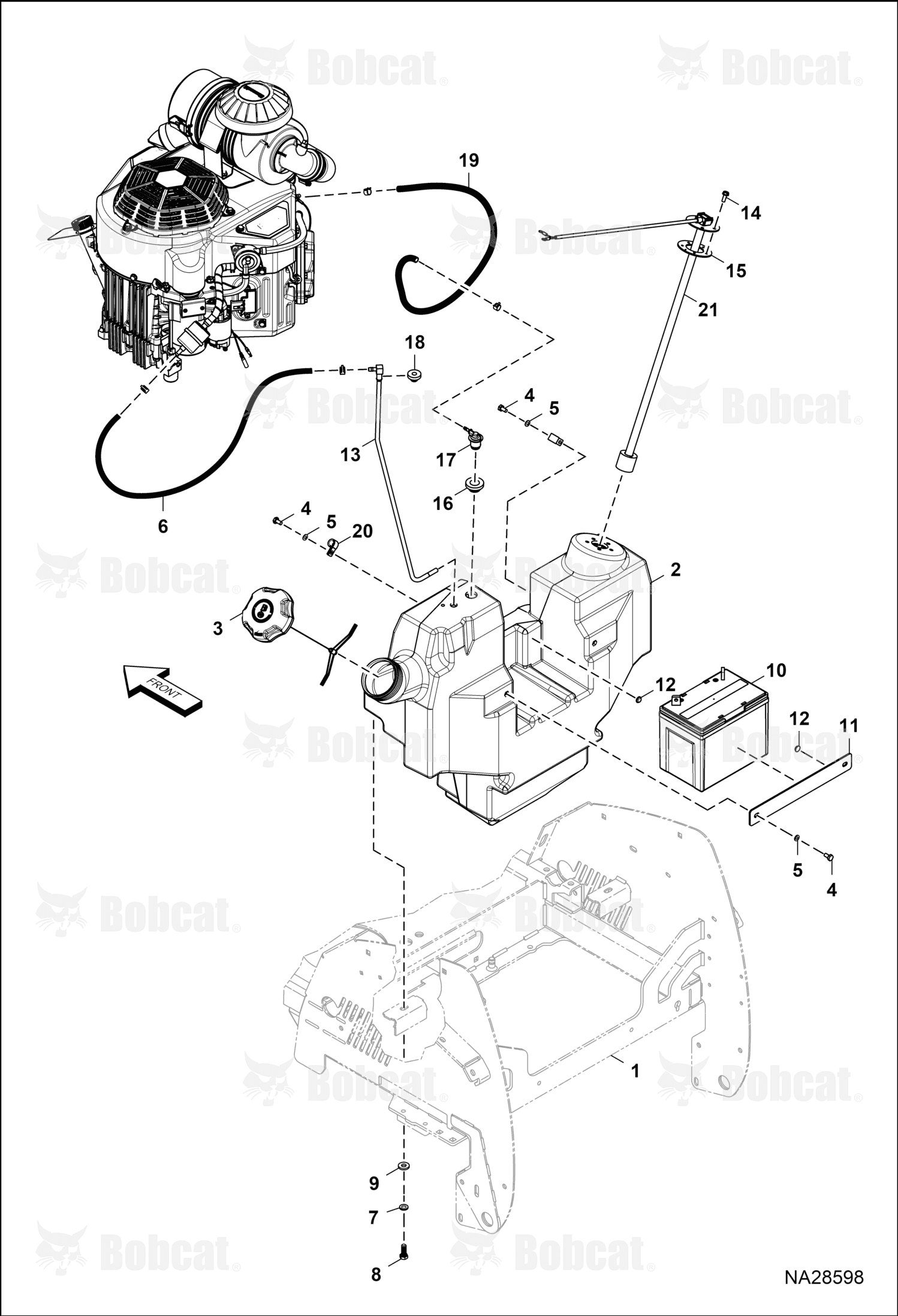 Bracket Battery With Decal Service